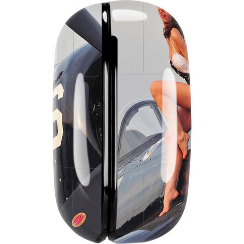 1940s Navy Pin-Up Girl On Corsair Fighter Plane Galaxy Buds Pro Skin